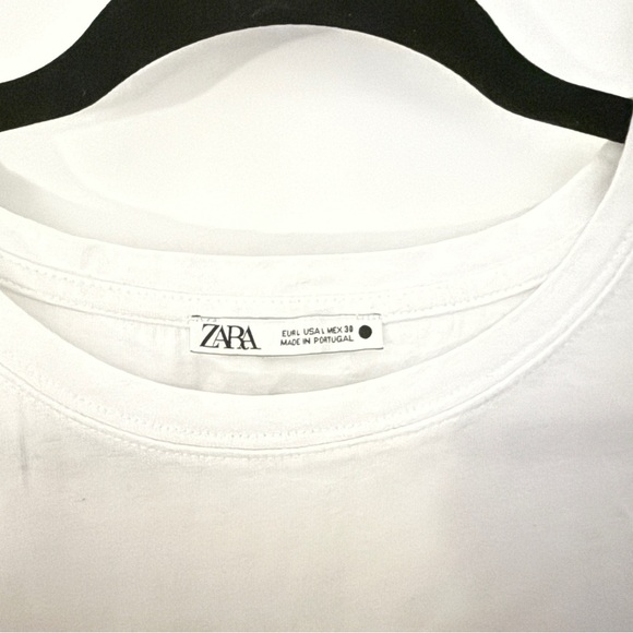 Zara Artistic Face Print Embroidered White Tee Artsy Picasso - Picture 2 of 5